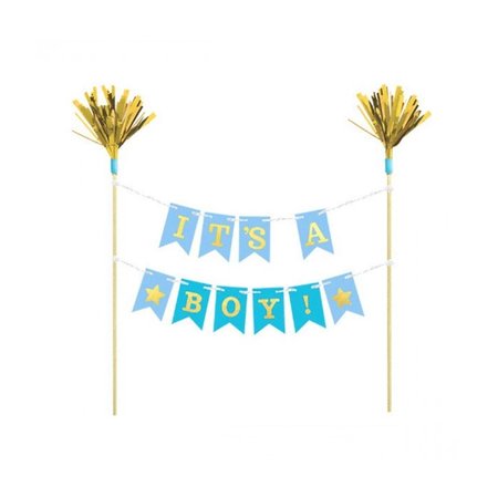 AMSCAN 8.5 in. Its A Boy Cake Topper 644257